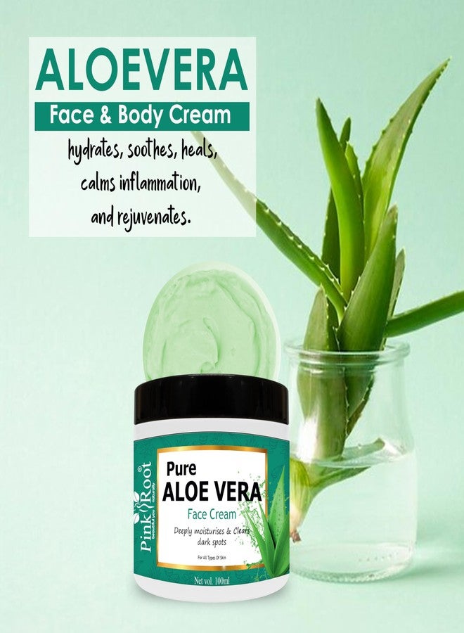 Pink Root Aloe Vera Moisturizing Cream 100ml, For Acne Control, Moisturising Skin & Glowing Radiant Skin - Image 4