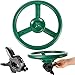 Haconba 10 Inch Plastic Steering Wheel Playset Plastic Pirate Ships Wheel with Clip Steering Wheel Accessories for Shopping Cart Car Basket Kids Toy Car Playground Outdoor Gym - Image 2