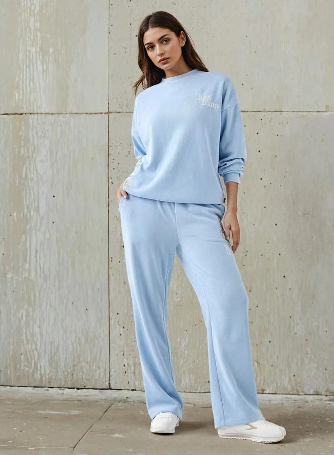 SP Characters Sweatshirt with Bugs Bunny Embroidery Recycled Polyester