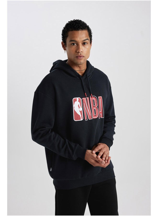 DeFacto - Man Boxy Fit Hooded Long Sleeve Knitted Sweat Shirt - Image 1