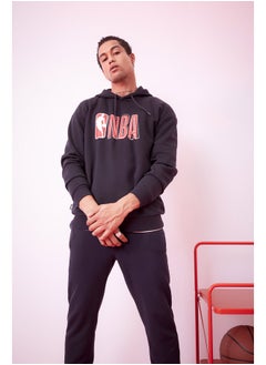 Man Boxy Fit Hooded Long Sleeve Knitted Sweat Shirt