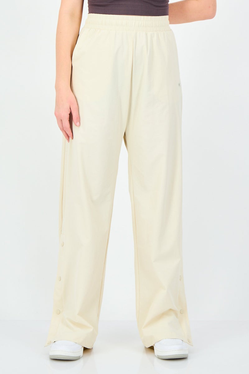 Champion Women Sportswear Fit Outdoor Wide Leg Track Pants, Beige - Image 1