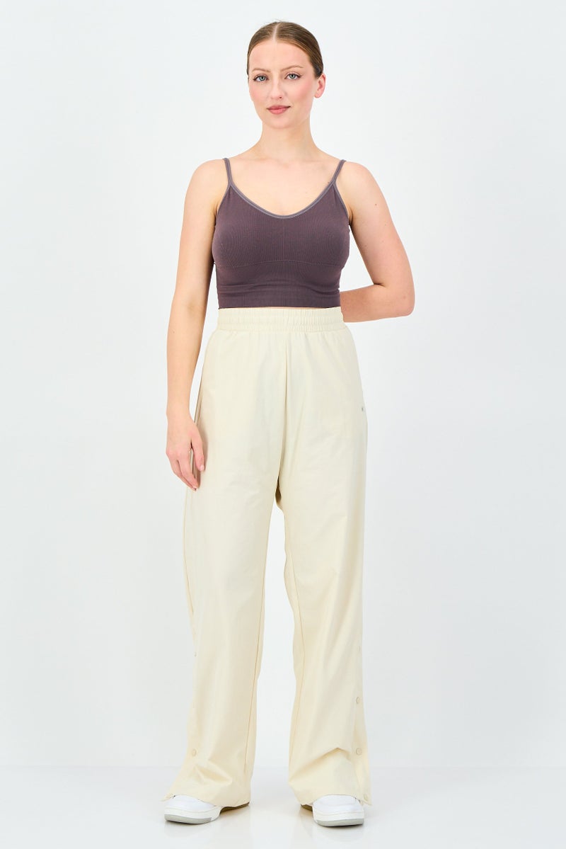 Champion Women Sportswear Fit Outdoor Wide Leg Track Pants, Beige - Image 2