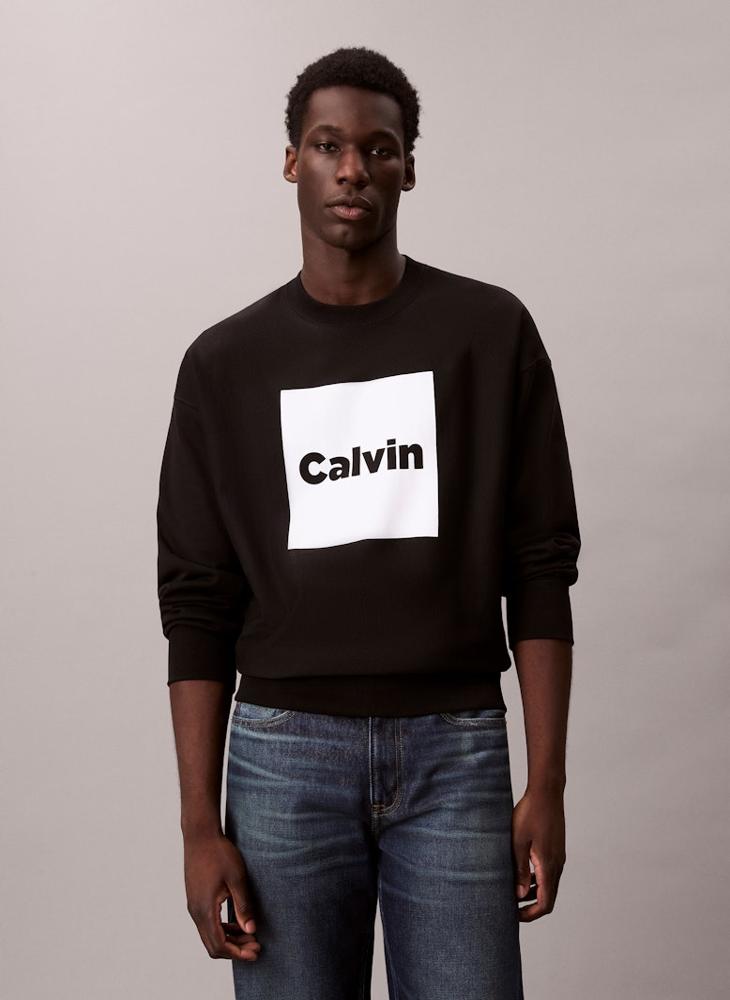 Calvin Klein Jeans Premium Fleece Logo Graphic Relaxed Sweatshirt - Image 1