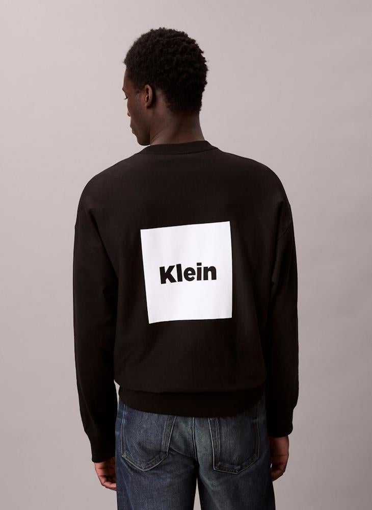 Calvin Klein Jeans Premium Fleece Logo Graphic Relaxed Sweatshirt - Image 2