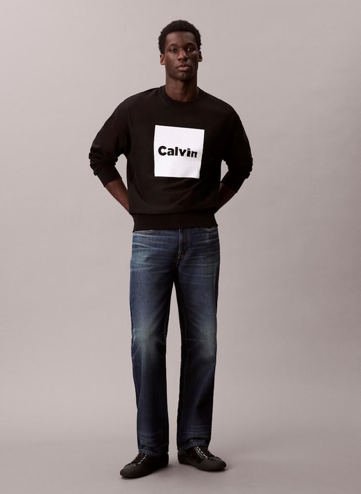 Calvin Klein Jeans Premium Fleece Logo Graphic Relaxed Sweatshirt - Image 5