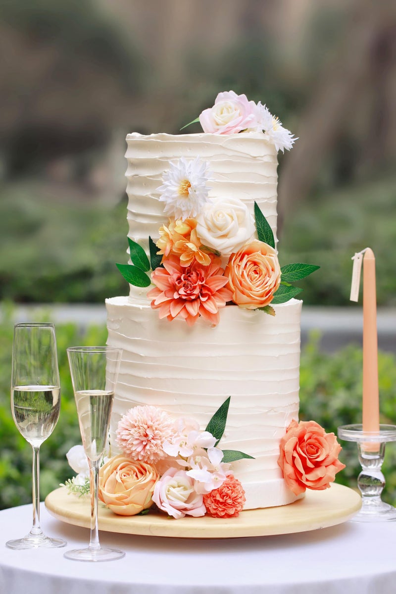 MISSPIN Fall Artificial Flowers Combo Box Set Fake Flowers for DIY Wedding Bridal Bouquets Faux Roses Floral Arrangements with Stems for Party Table Centerpieces Autumn Home Indoor Outdoor Decoration - Image 4