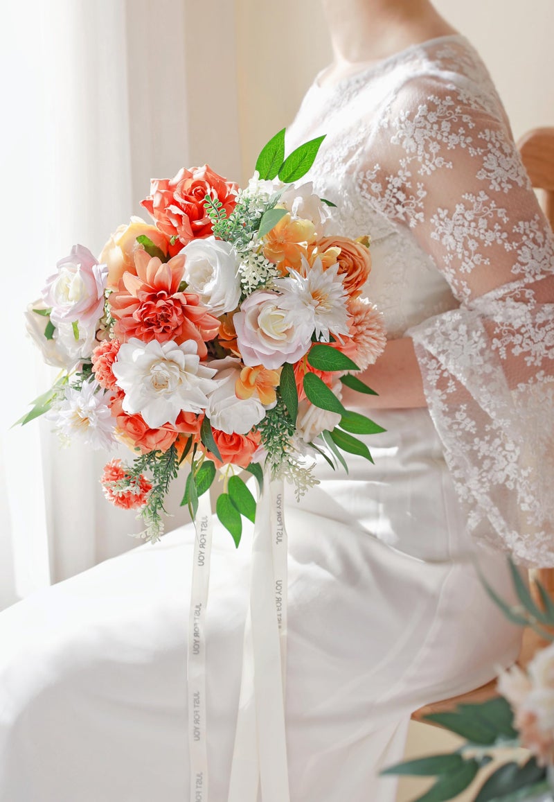 MISSPIN Fall Artificial Flowers Combo Box Set Fake Flowers for DIY Wedding Bridal Bouquets Faux Roses Floral Arrangements with Stems for Party Table Centerpieces Autumn Home Indoor Outdoor Decoration - Image 5
