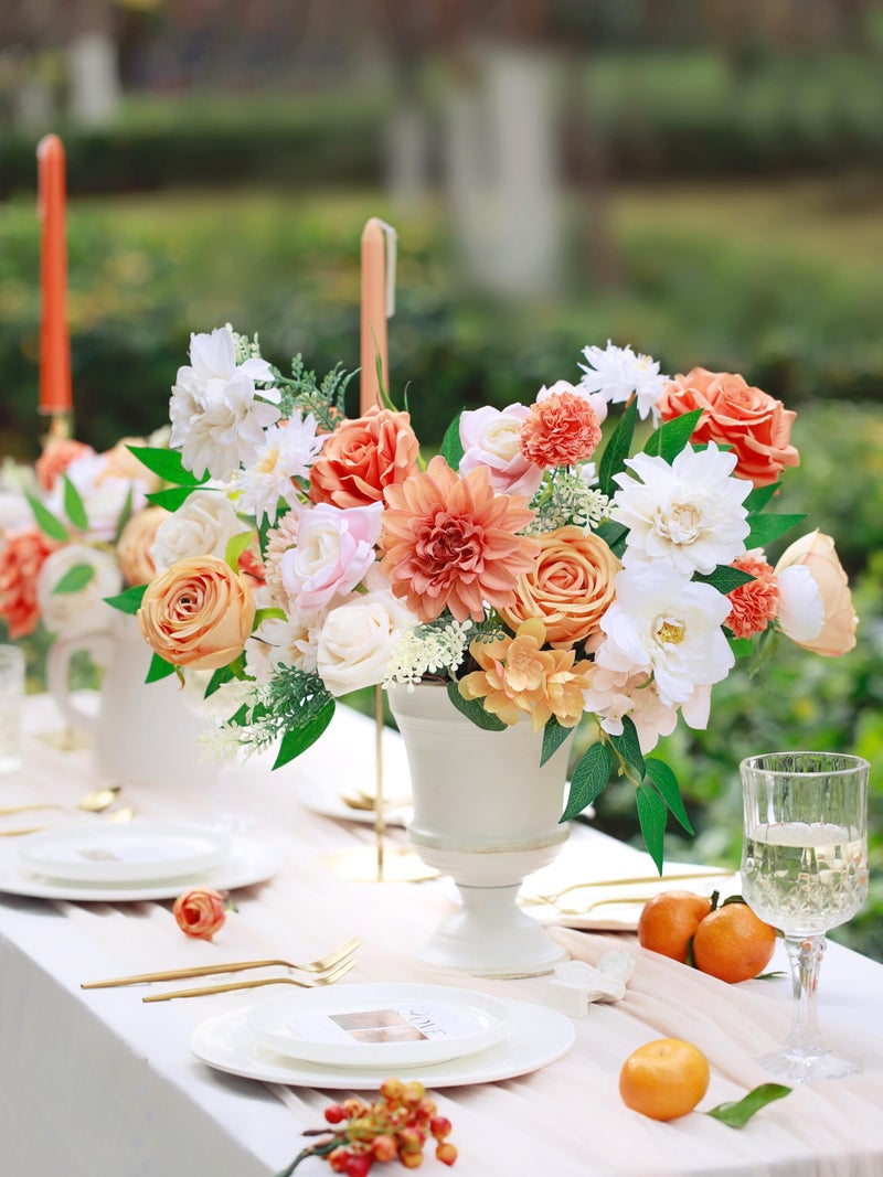 MISSPIN Fall Artificial Flowers Combo Box Set Fake Flowers for DIY Wedding Bridal Bouquets Faux Roses Floral Arrangements with Stems for Party Table Centerpieces Autumn Home Indoor Outdoor Decoration - Image 3