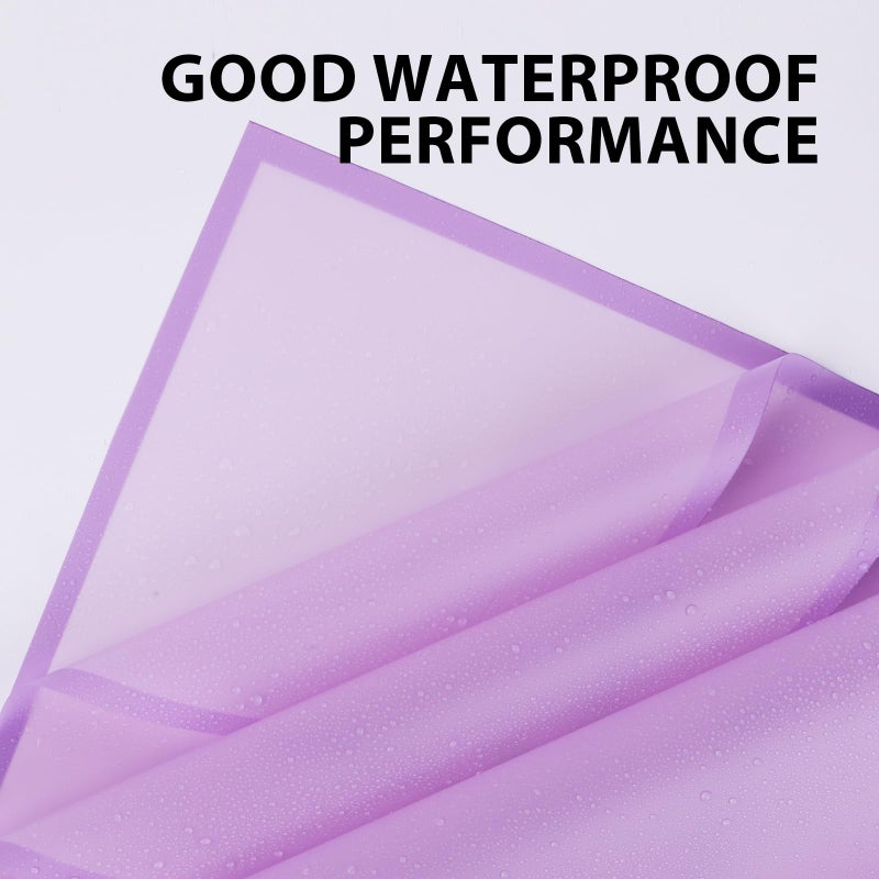 FUHITIM 20 Sheets Flower Wrapping Paper - Waterproof Floral Bouquet Packaging Paper for DIY Craftsï¼ŒFlorist Supplies Packaging Paper for Wedding Birthday Gift (Translucent Lilac Purple) - Image 3