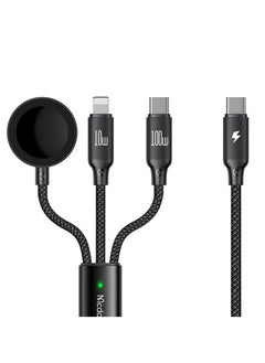 MCDODO CA 494 3 IN1 100W USB-C TO TYPE-C LIGHTNING  WIRELESS CHARGER FOR APPLE WATCH CABLE 1.2M
