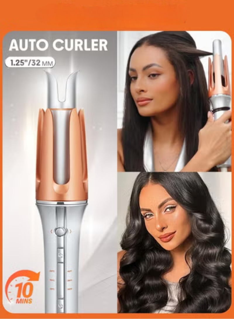 Automatic Curling Iron, Fast Heating Ceramic Hair Curler with Anti-Tangle, Auto Shut-Off, 3 Heat Settings, Portable Curling Tool for Quick & Easy Hair Styling for Women - Image 2