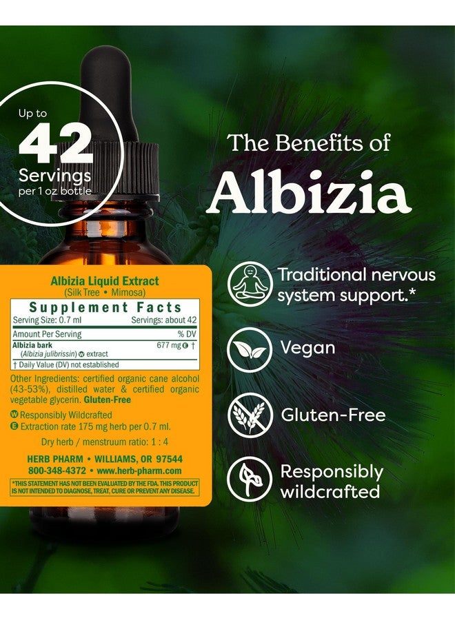 Herb Pharm Albizia Liquid Extract for Nervous System Support, 1 Fl Oz - Image 2