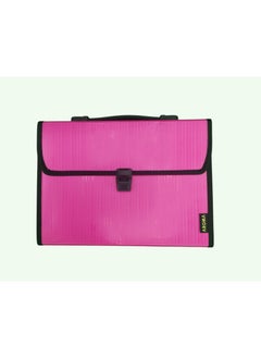 Generic AROMA Expandable File Folder for Office and School - Pink - Expandable A4 Document File Folder with Handle - Pink 