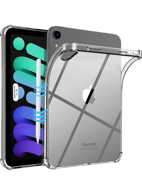 Case for iPad Mini 7 2024 (A17 Pro) / iPad Mini 6 2021, iPad Mini 7th/6th Generation Transparent Case 8.3 inch, Slim Clear TPU Protective Shell