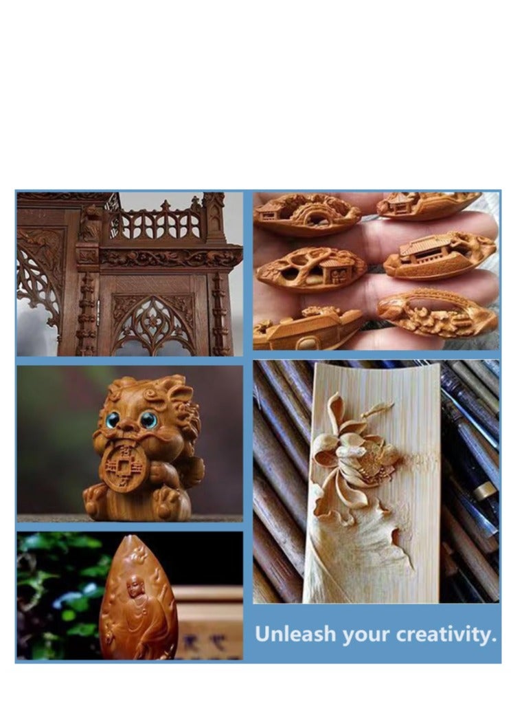 Yakumuz Wood Carving Drill Bits Set for Dremel Rotary Tool Yakumuz 6Pcs Engraving Drill Accessories Bit Wood Crafts Grinding Woodworking Tool with 3mm Shank for Carving Drilling Micro Sculpture - Image 3