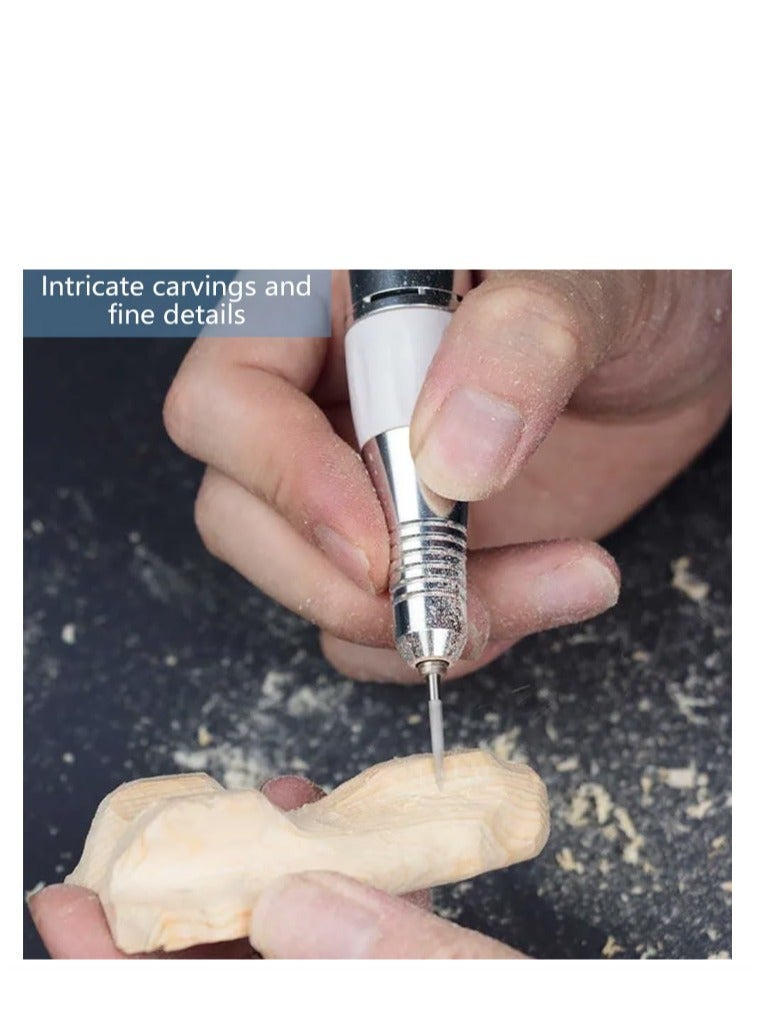 Yakumuz Wood Carving Drill Bits Set for Dremel Rotary Tool Yakumuz 6Pcs Engraving Drill Accessories Bit Wood Crafts Grinding Woodworking Tool with 3mm Shank for Carving Drilling Micro Sculpture - Image 2