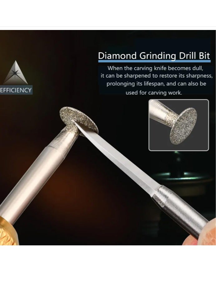 Yakumuz Wood Carving Drill Bits Set for Dremel Rotary Tool Yakumuz 6Pcs Engraving Drill Accessories Bit Wood Crafts Grinding Woodworking Tool with 3mm Shank for Carving Drilling Micro Sculpture - Image 4