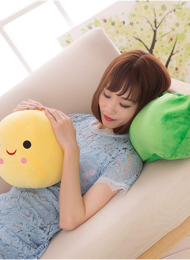 Bukela - Giant Peas in A Pod Plush Toy Pea Pod Pillow Cute Pea Stuffed Toys Plant Doll Various Sizes (Yellow Beans) - Image 1