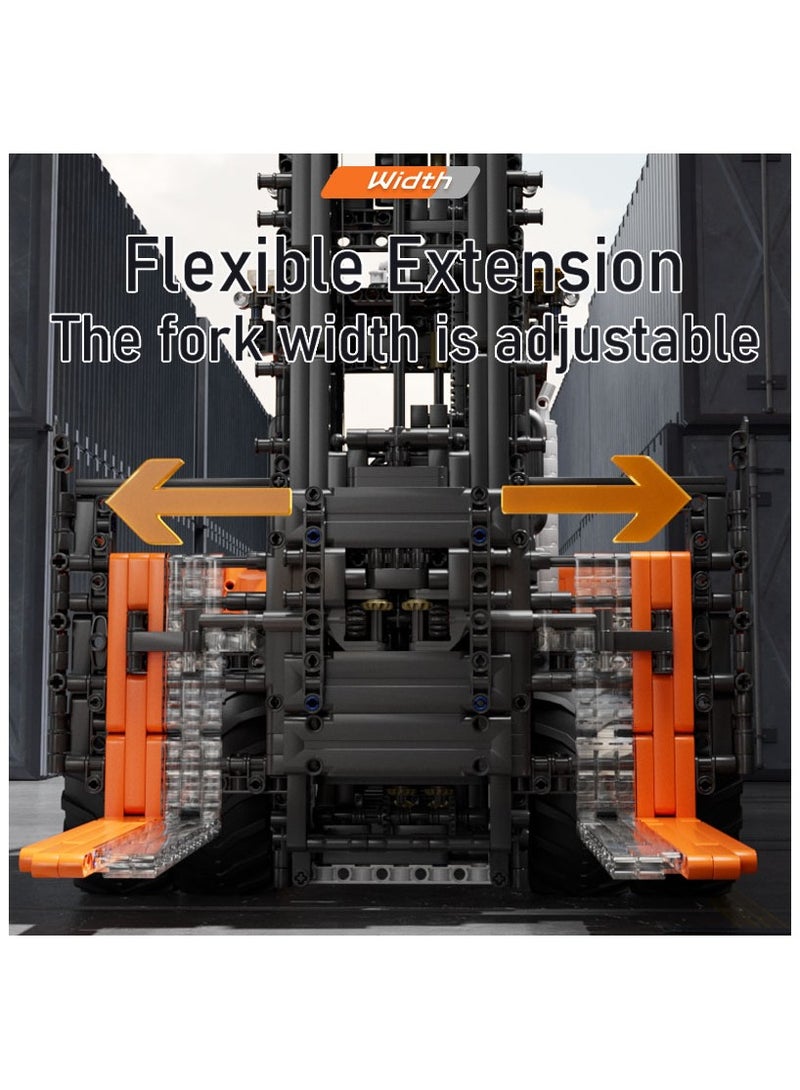 mould king Forklift Truck Educational Building Block Kit，RC Heavy lift Truck building Kit,mould King17044 MOC building machinery building Kit, children's building kit model with shelves, 4579+PCS, 14+  - Image 2