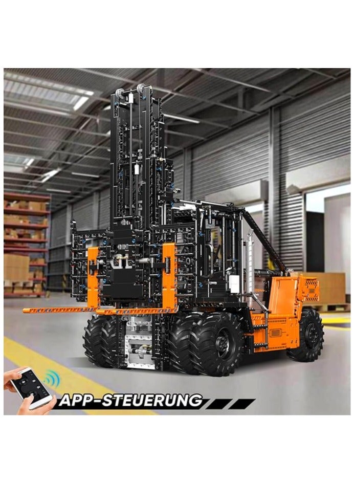 mould king Forklift Truck Educational Building Block Kit，RC Heavy lift Truck building Kit,mould King17044 MOC building machinery building Kit, children's building kit model with shelves, 4579+PCS, 14+  - Image 3