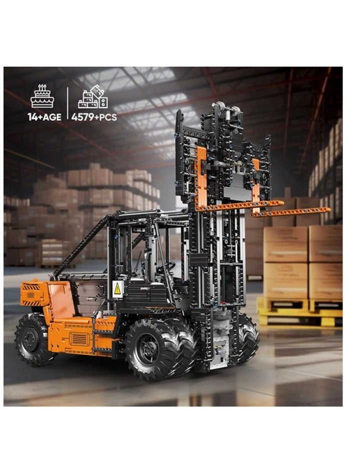 mould king Forklift Truck Educational Building Block Kit，RC Heavy lift Truck building Kit,mould King17044 MOC building machinery building Kit, children's building kit model with shelves, 4579+PCS, 14+  - Image 5