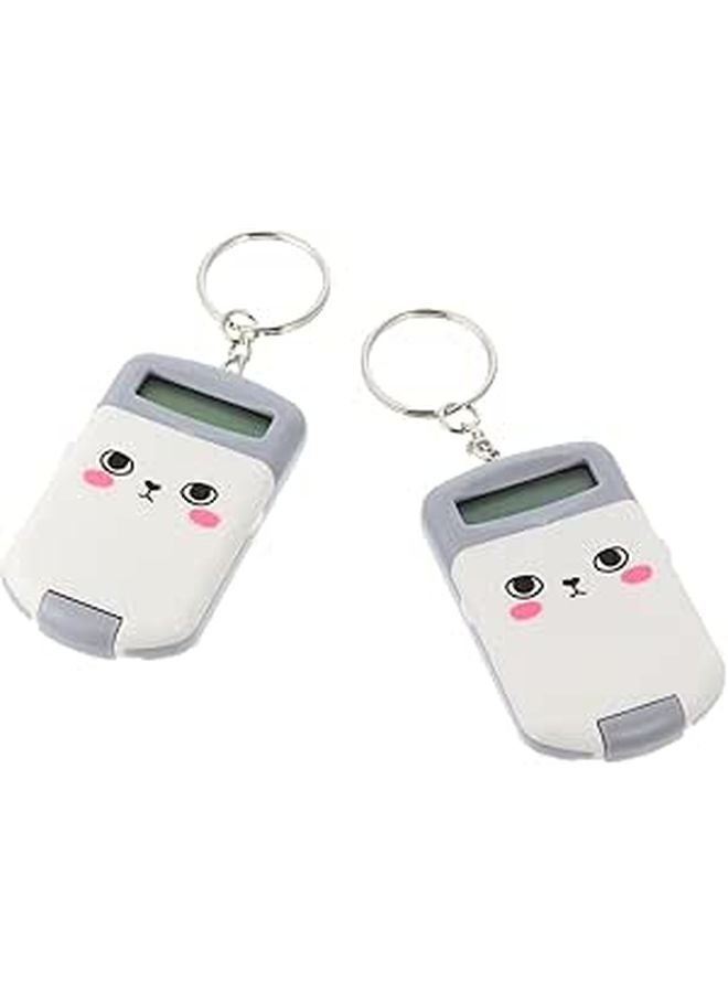 2Pcs Mini Cute Cartoon Calculator Portable Durable Arithmetic For Students School Supplies - Image 1