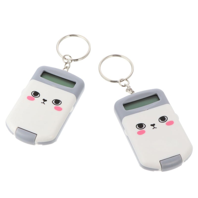 2Pcs Mini Cute Cartoon Calculator Portable Durable Arithmetic For Students School Supplies - Image 2