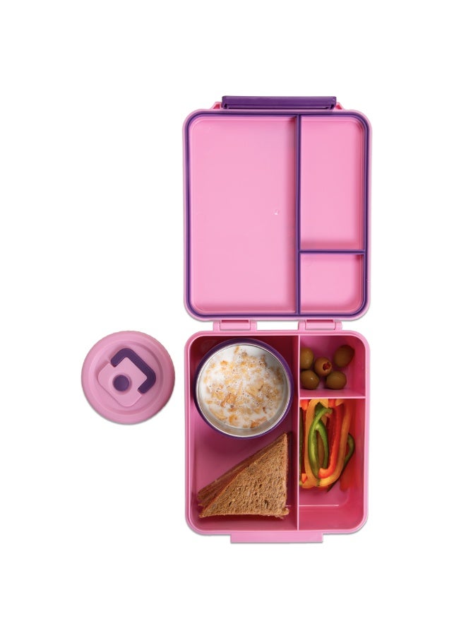 HYDROBREW Bento Lunch Box w/ Steel Food Jar - Think Big Blush - Image 3