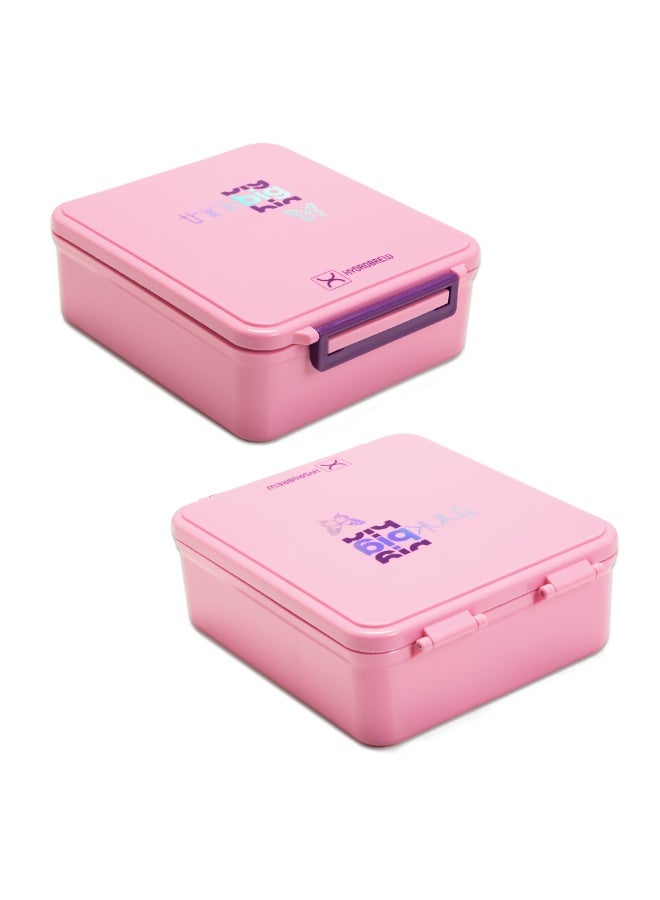 HYDROBREW Bento Lunch Box w/ Steel Food Jar - Think Big Blush - Image 4
