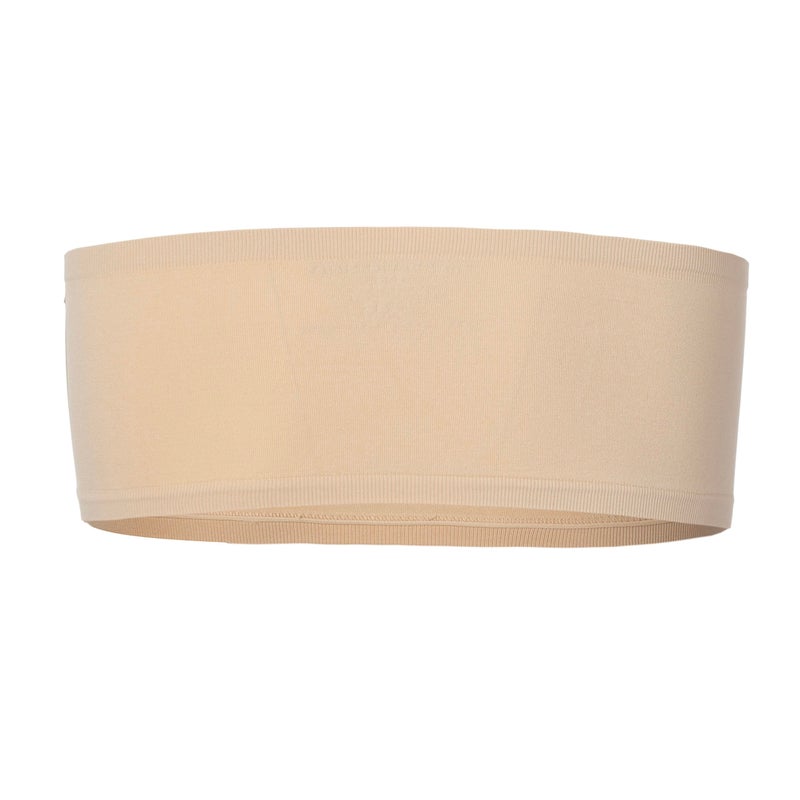Popular Girl's Seamless Bandeau Bra - 2 Pack - Black and Nude - XL - Image 4
