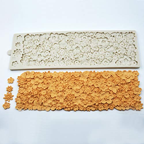 Namzi Edible Wedding Floral Flower lace Cake Silicone Embossing Mat Texture Fondant Impression lace mat Decorating Mold Gum Paste Cupcake Topper Icing Candy Imprint Baking Moulds Craft - Image 1