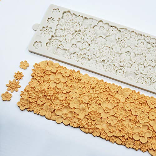 Namzi Edible Wedding Floral Flower lace Cake Silicone Embossing Mat Texture Fondant Impression lace mat Decorating Mold Gum Paste Cupcake Topper Icing Candy Imprint Baking Moulds Craft - Image 3