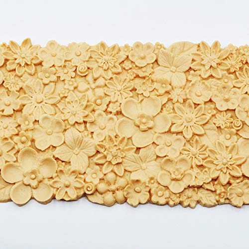 Namzi Edible Wedding Floral Flower lace Cake Silicone Embossing Mat Texture Fondant Impression lace mat Decorating Mold Gum Paste Cupcake Topper Icing Candy Imprint Baking Moulds Craft - Image 4