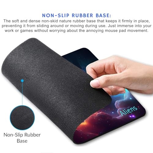 Aliens Mouse Pad for Computer, Laptop, Smooth Premium Cloth Surface, Non-Slip Rubber Base, Speed and Precision Operation Compatible with Laser and Optical Mouse, Gaming, Office, Home 230x190mm (NE-34) - Image 2