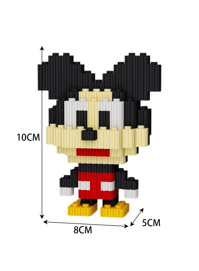 Miniature Small Particle Puzzle Building Blocks Gift Children's Educational Toy Puzzle (Black Mouse)  - Image 2