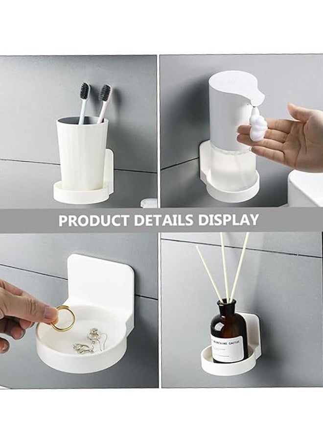 Aoxing - Wall Mounted Storage Rack Shelf Hand Soap Hanger Hook Wall Mounted Shampoo Rack Bathroom Rack Shower Bottle Bracket Lock Suction Cup Toiletry Storage Holder Shower Bottle Hanger Liquid Set White - Image 1