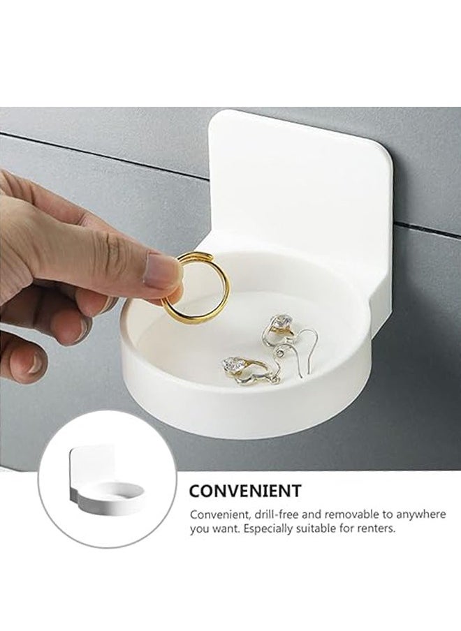 Aoxing - Wall Mounted Storage Rack Shelf Hand Soap Hanger Hook Wall Mounted Shampoo Rack Bathroom Rack Shower Bottle Bracket Lock Suction Cup Toiletry Storage Holder Shower Bottle Hanger Liquid Set White - Image 1