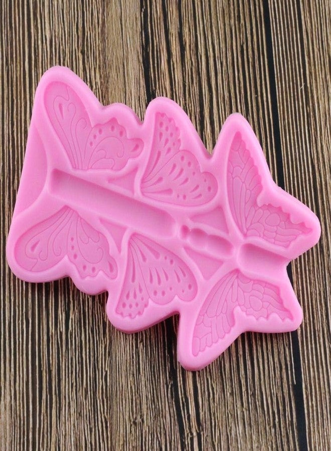 Skytail 2pc 3 Cavity Silicone Butterfly Fondant Molds for Baking Chocolate Candy Cake Decoraion Cupcake Topper Sugacraft Gumpaste Cookie Biscuit Frosen Jelly Treats Gummy Clay DIY Resin Jewelry Molds - Image 5