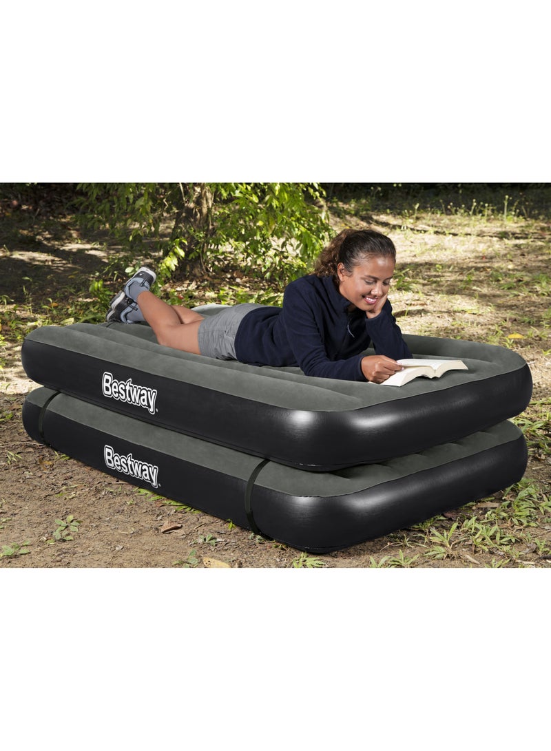 Bestway مرتبة هوائية Bestway 3 في 1 توأم/ملكي 188x99x25 سم | مرتبة هوائية | مرتبة قابلة للنفخ | سرير هوائي للتخييم الداخلي والخارجي - Image 5