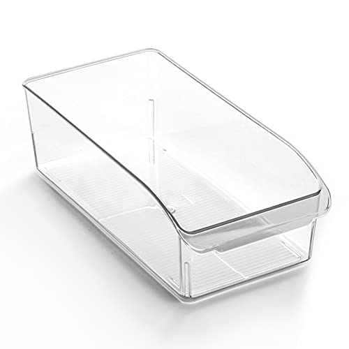 BINO | Plastic Storage Bins, Small | THE CURVE COLLECTION | Multi-Use Organizer Bins | Storage Containers Kitchen, Pantry and Home Organization | Fridge Organizers | Pantry Organization and Storage - Image 1