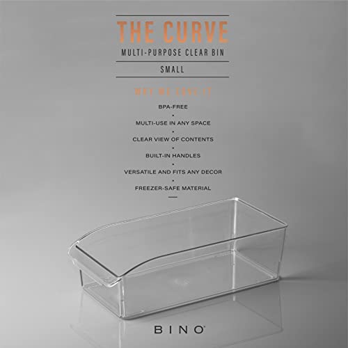 BINO | Plastic Storage Bins, Small | THE CURVE COLLECTION | Multi-Use Organizer Bins | Storage Containers Kitchen, Pantry and Home Organization | Fridge Organizers | Pantry Organization and Storage - Image 2
