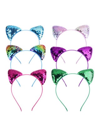 vipolish 6PCS Sequin Cat Ears Headband Shiny Cat Ears Hair Hoop Hair Accessory for Women Girls (Random Color) - pzsku/ZA5890AFD1655C3BDF968Z/45/1745409965/dfa06fbd-ab33-4474-a321-b9ade2910ab7