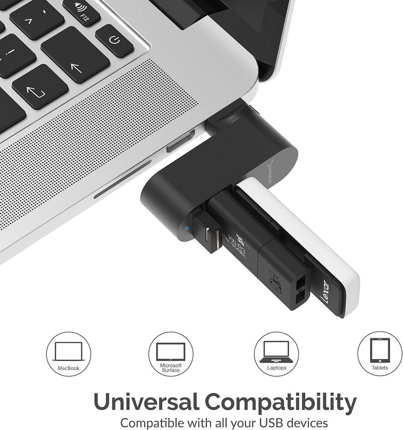 SABRENT SABRENT 2Port 4K Dual HDMI Sharing Switch  Premium 3Port Aluminum Mini USB 30 Hub  - Image 5