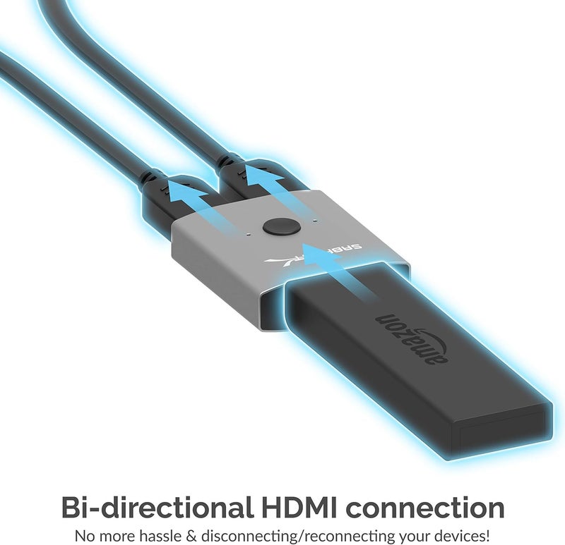 SABRENT SABRENT 2Port 4K Dual HDMI Sharing Switch  Premium 3Port Aluminum Mini USB 30 Hub  - Image 4