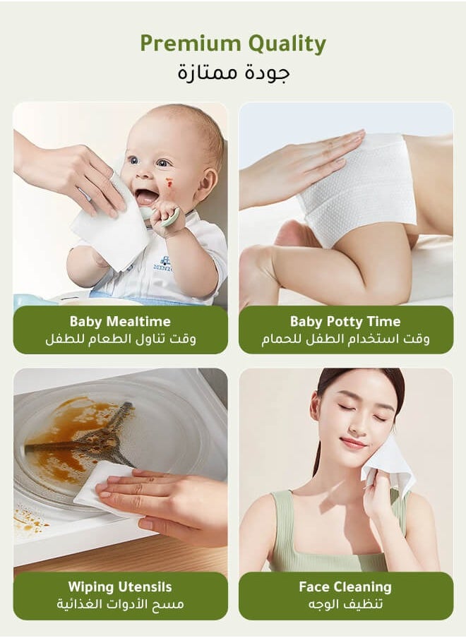 Aurlar Baby Wipes Travel Pack, 99% Pure Water, Extra Gentle for Sensitive Skin, 20 Wipes Per Pack (10-Pack)  - Image 3