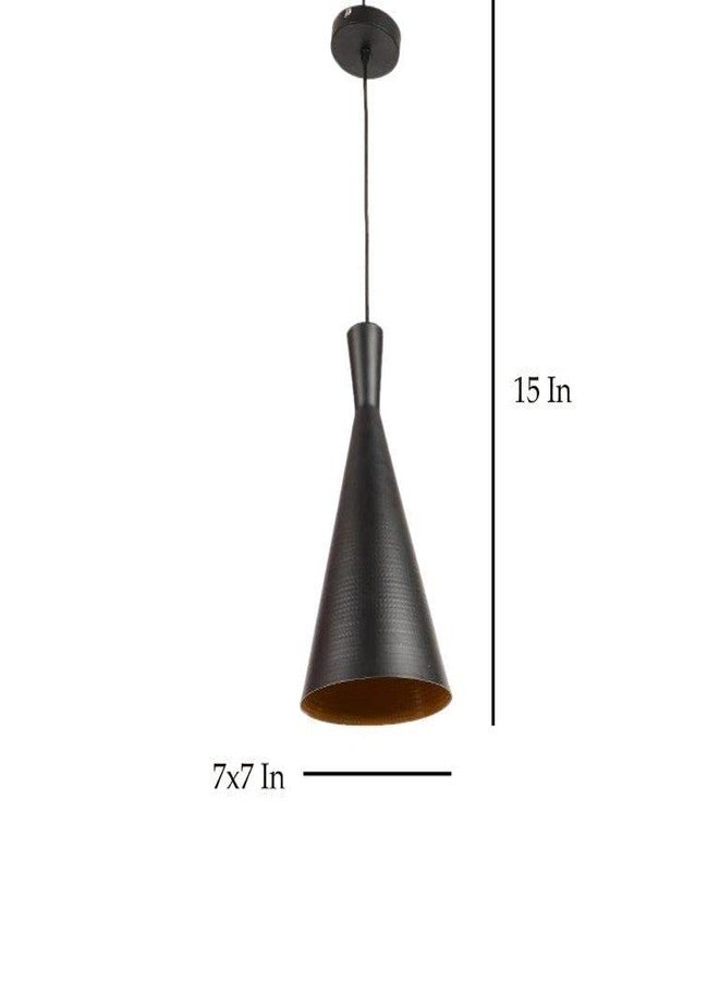 ELIANTE Black Metal Hanging Light Cone-HL | 3 Years Warranty | Free - LED LAMP - Image 2