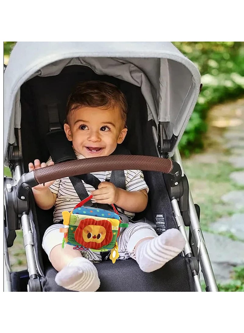 Baby Tissue Box Toy, Montessori Toys for Babies 6-18 Months Boys Girls, Magic Tissue Box Baby Sensory Toys with Mirror Teether Rattle, Toddler Travel Toys Birthday Gifts - Image 2