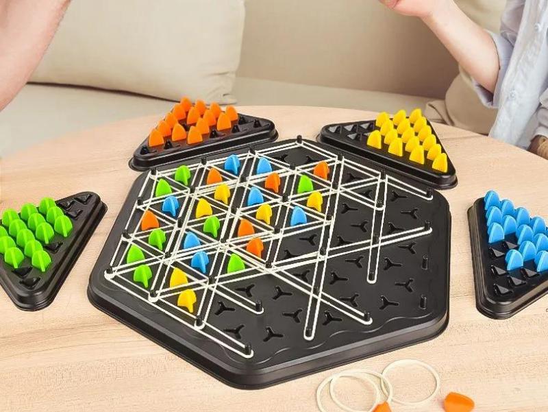 Triangular Strategy Chain Chess Board Game - Image 1