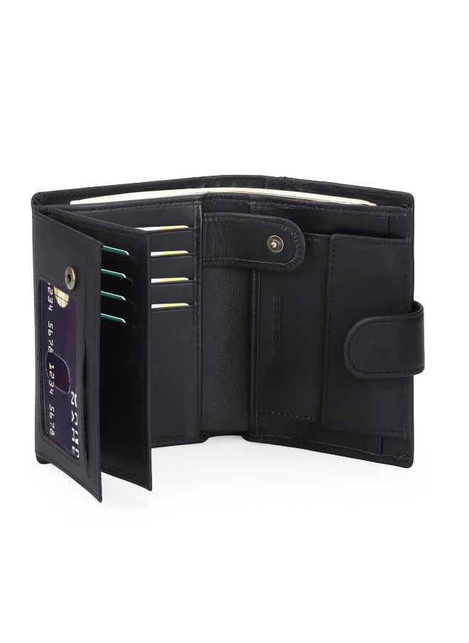Generic Men's Wallets Multifunctional RFID Blocking Leather Wallet Credit Card Trifold Compact Wallets for Men with ID Window Coin Pocket  - Image 1